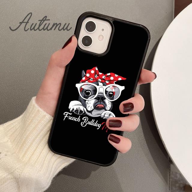 French Bulldog Cute Cartoon Phone Case for iPhone 11 12 13 14 Pro Max Mini X XR XS SE 2020 6S 7 8 Plus Samsung S21 S22 Shell