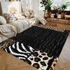 Leopardenmuster Teppich Wildtier Schlangen Zebra Hautmuster Dekor Teppich Westlich Rustikal Rutschfester Teppich für Schlafzimmer Wohnzimmer