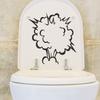 Waterproof Funny Smiling Face Wall Sticker PVC Material Easy Apply Toilet Decoration Sticker Vinyl Decals Removable