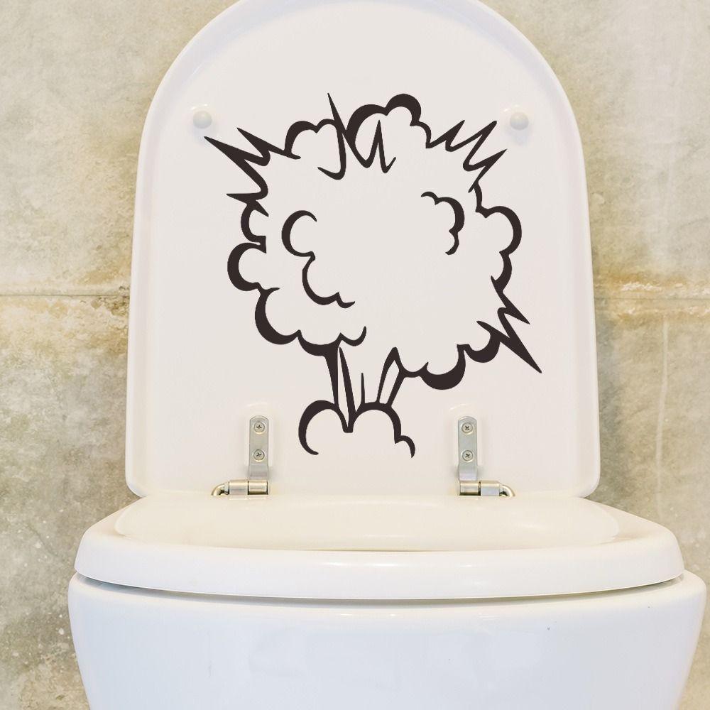 Waterproof Funny Smiling Face Wall Sticker PVC Material Easy Apply Toilet Decoration Sticker Vinyl Decals Removable