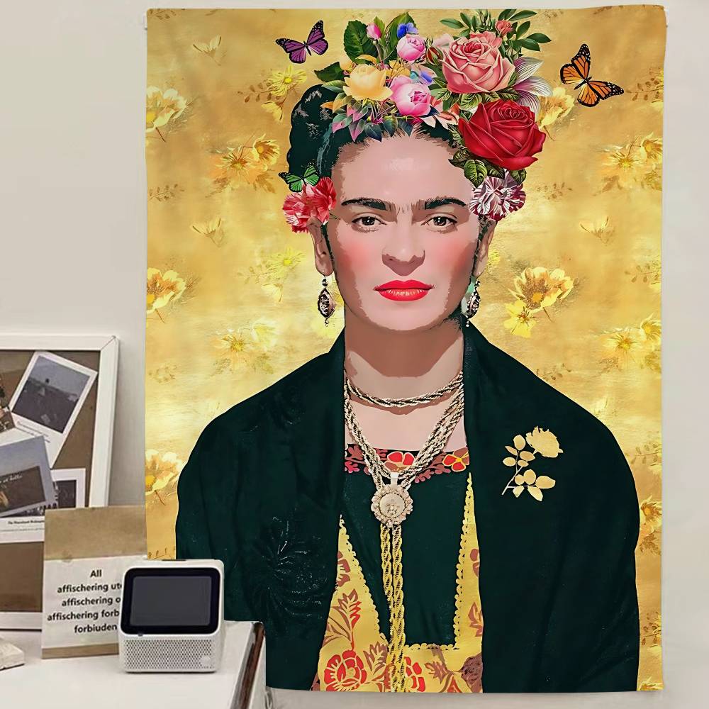 Tapestry Anime Pittura di FFrida KKahlos Tappeti Floreali Hippie per Parete Arredo Stanza dei Letti Decorazione da Parete Decorazione per la Casa