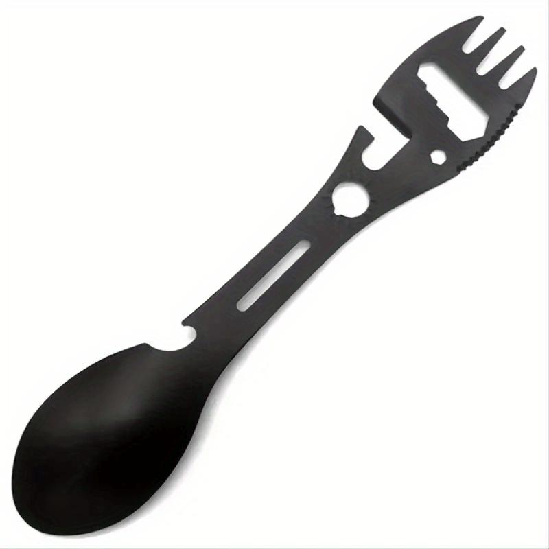 

Многофункциональная походная ловилка 10-в-1, ложка-вилка из нержавеющей стали с резаком, консервным и бутылочным ножом, гаечным ключом, походная столовая ложка для путешествий и пеших прогулок