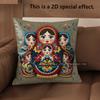 2D Russian Matryoshka Pattern Decorative Pillow Covers Pattern Cushion Cover Suitable For Sofa Bedroom Car Pillow Cover