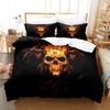 Dark Satanic Duvet Cover Set Satan Goat Inverted Pentagram Skull Bedding Set Full King Size Bed Set Bedroom Comforter Cover Set
