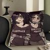 Die Sargabdeckung von Andy und Leyley Kissenbezüge Cartoon Sofa Dekoratives Zuhause Zweiseitiger Druck Kurzer Plüsch Niedliche Kissenhülle