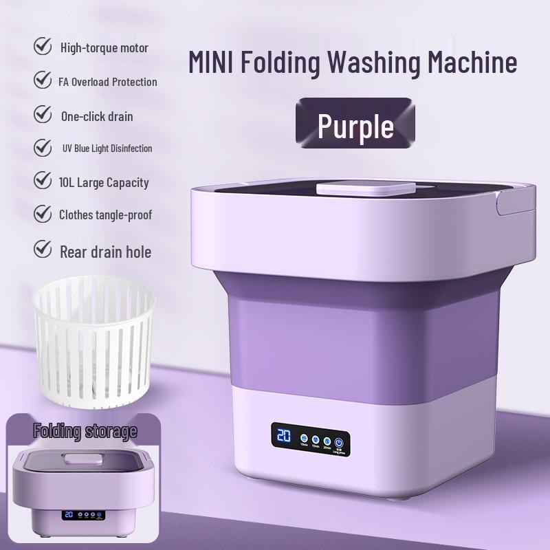 

Компактная складная стиральная машина: Стирка и отжим большой вместимости для маленьких помещений. Идеально для нижнего белья, носков, детской одежды, общежитий и дома.