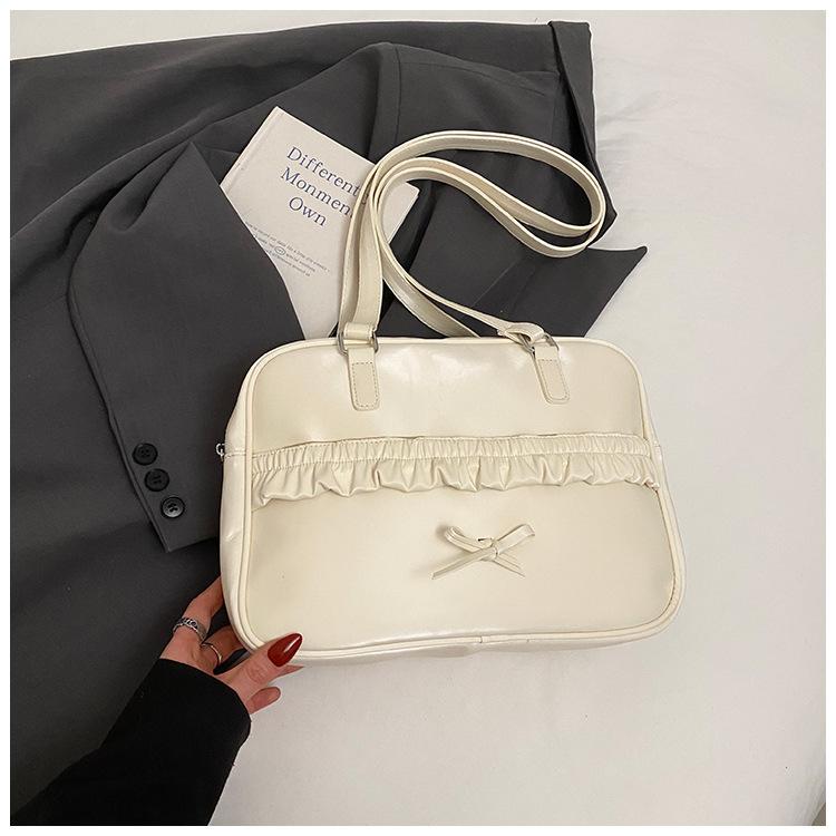 

Fashion underarm bag women s Korean version bow shoulder bag 2025 spring new niche high-end women s backpack bag белый