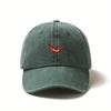 1pc Vintage Washed Baseball Caps for Women,with Chili Pepper Embroidery,Adjustable Snapback,Lightweight Breathable for Outdoor