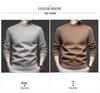 Men's Fleece-Lined Half-High Neck Sweater: Warm, Thick, Knitted Pullover for Autumn & Winter.