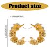 Fashionable Floral Statement Earrings for Women C Shaped Open Hoop Designs Portable Comfortable Jewelry Accessory