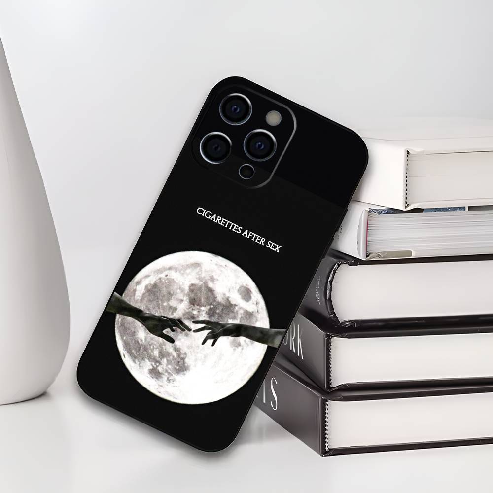 Cigarettes After Sex Band Phone Case For iPhone 17,16,15,14,13,12,11 Plus,Pro Max,XS,Soft Silicone Black Cover