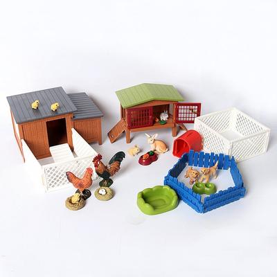 Puppy Figurine Farm Henhouse Model Cute Animal Ranch Model Toy Simulation Farm Toy  Children's Toy