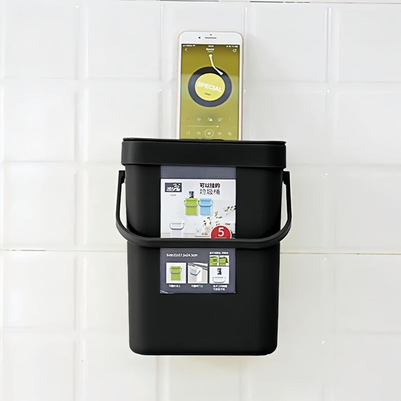 1pc Multi-Functional Trash Can,Gallon Hanging Trash Can, Convenient Kitchen Trash Can,Wall Or Wall Hanging Trash Can