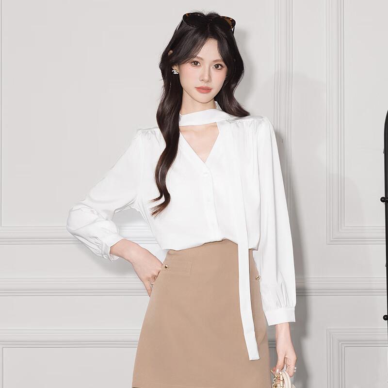 Elegant Satin V-Neck Blouse for Women