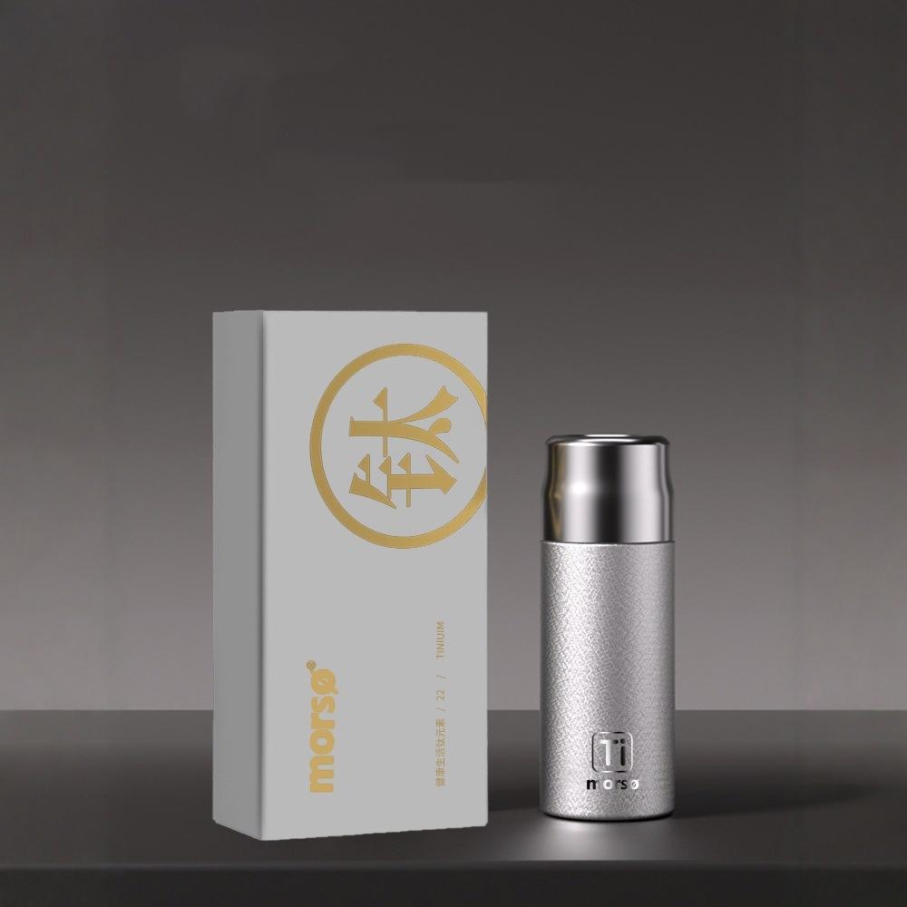 Titan-Inliner Isolierte Thermosflasche Für Tee Mit Wasserstoffreichem Tee-Infuser Kaffee-Thermosbecher Hält Heiß/Kalt 450ML