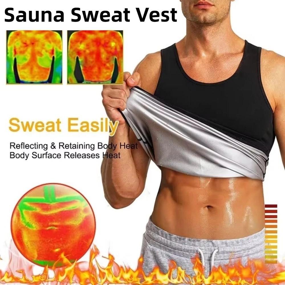Sweat-resistant Men Shapewear Top Fat Burning Men's Sweat Vest Sauna Use