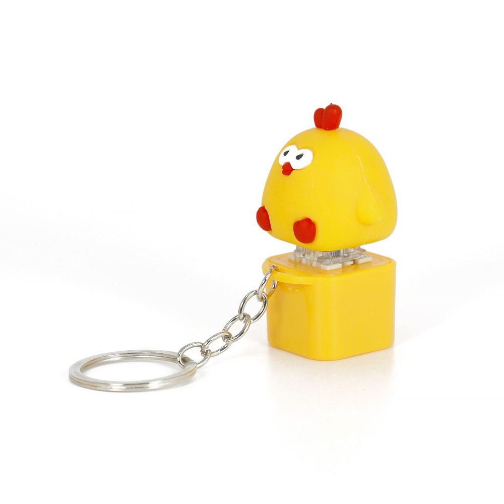 

Поющая Клавиатура Звук Брелок Желтый Цыпленок Кнопка для Пальца Кольцо для Ключей Дети