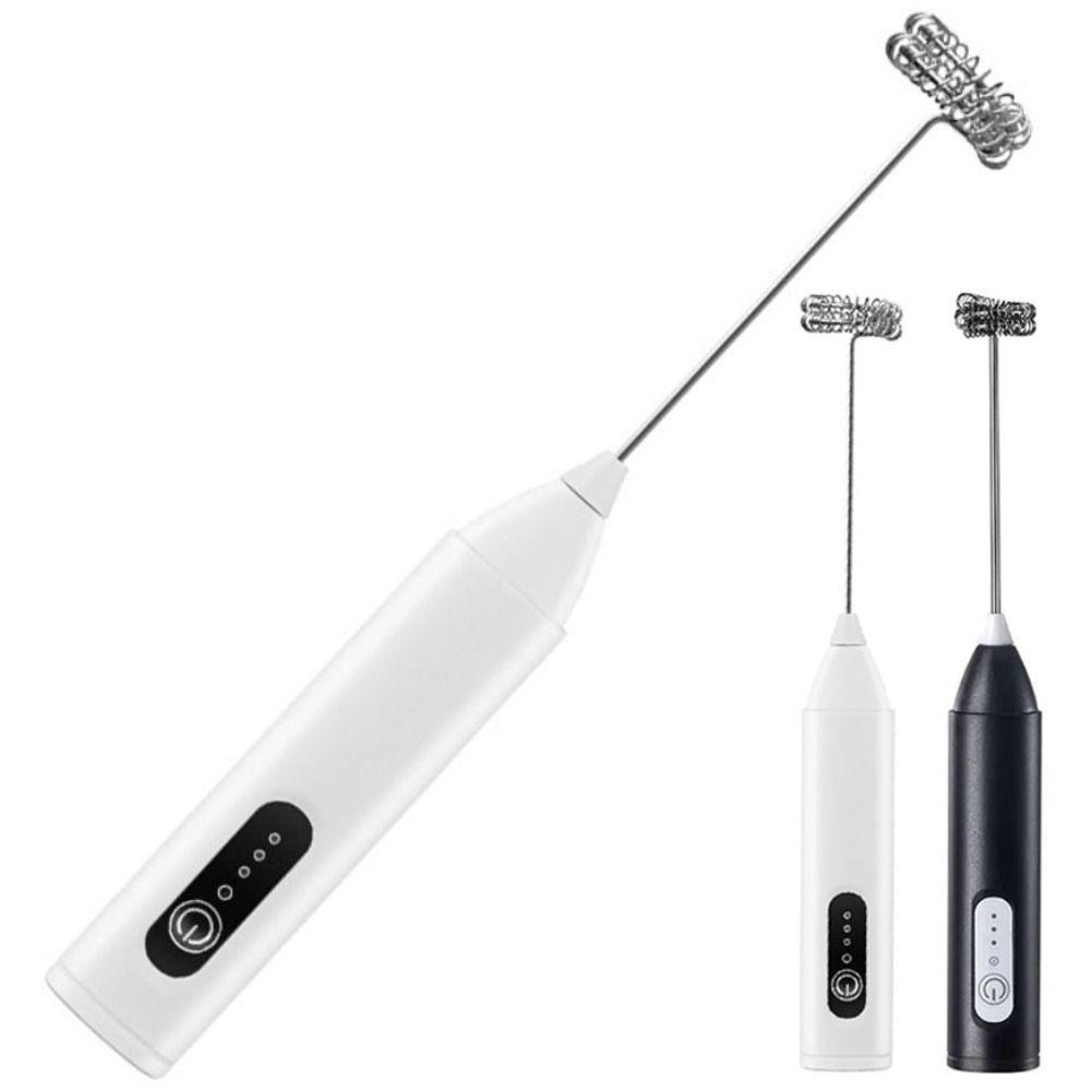 2Pcs Portable Electric Milk Frother DIY Mini Foam Maker Handheld Whipper Cappuccino Preparation