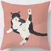 Cat Is Leisure Life Square Pillowcase for Home Decoration Car Sofa Cushion Cover Outdoor Seat Decoration Accessories 45x45cm