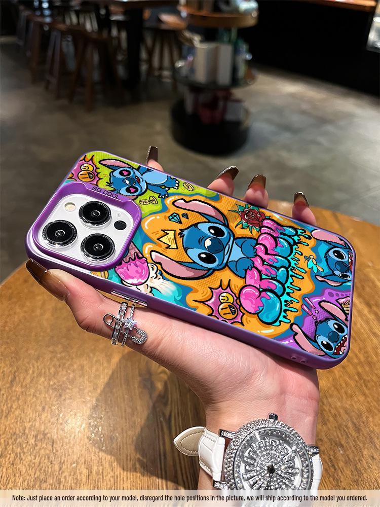 Stitch Silver Phone Case for iPhone 12/12 Pro Max/13/14/15 Plus/16/17