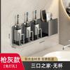Wandgemonteerde Tandenborstelhouder Rek Met Zuignap Metalen Badkamer Organizer Elektrische Tandenborstels Bekers Gunmetal Grijs