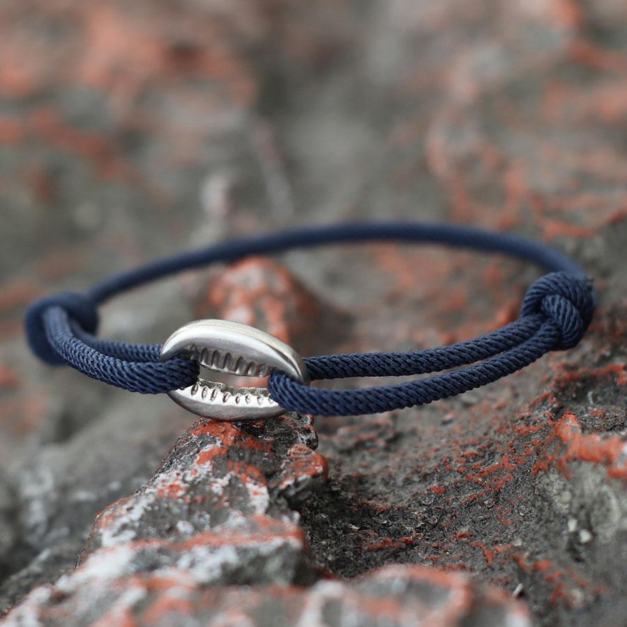 

Simple Style Shell Bracelet Men Women Sliding Adjustable Marine String Braslet Summer Beach Surfer Nautical Braclet Pulseria тёмно-синий