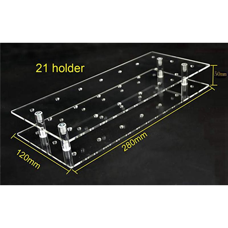 ABFS 2X 21 Hål Genomskinlig Akryl Lollypophållare Bröllop Baby Shower Födelsedagskalas Jubileum Godis Dekorativ