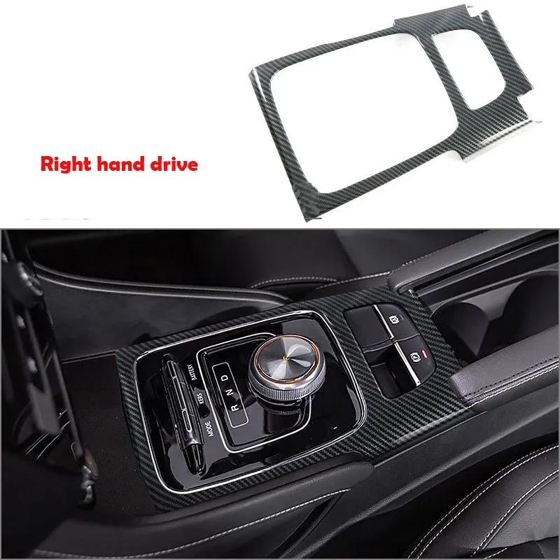 Für MG ZS 2018      2024 ABS Kohlefaser Schwarz Innenraum Schalthebel Panel Abdeckung Zierleiste Auto Styling Zubehör