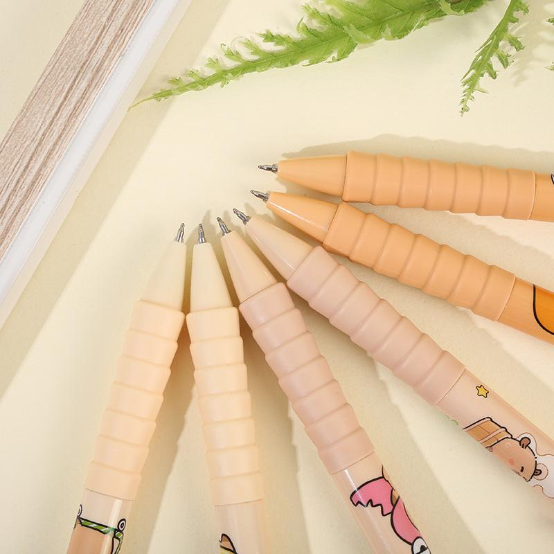 6Pcs Cartoon Cute Capybara Gel Pens Kawaii Black Ink Smooth Writing Quick-Drying Neutral Pens School Supplies Student Stationery
