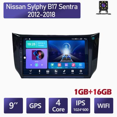 Radio samochodowe z Androidem dla Nissan Sylphy B17 Sentra 2012-2018 odtwarzacz multimedialny głośniki DVD jednostka główna Audio WIFI 1 + 16GB