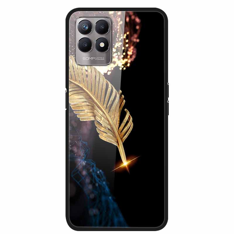 For Realme 8i Cases Realme 8 5G Tempered Glass Hard Back Cover For Realme8 Phone Cases Soft Bumper Fundas for Realme 8 i Realme8