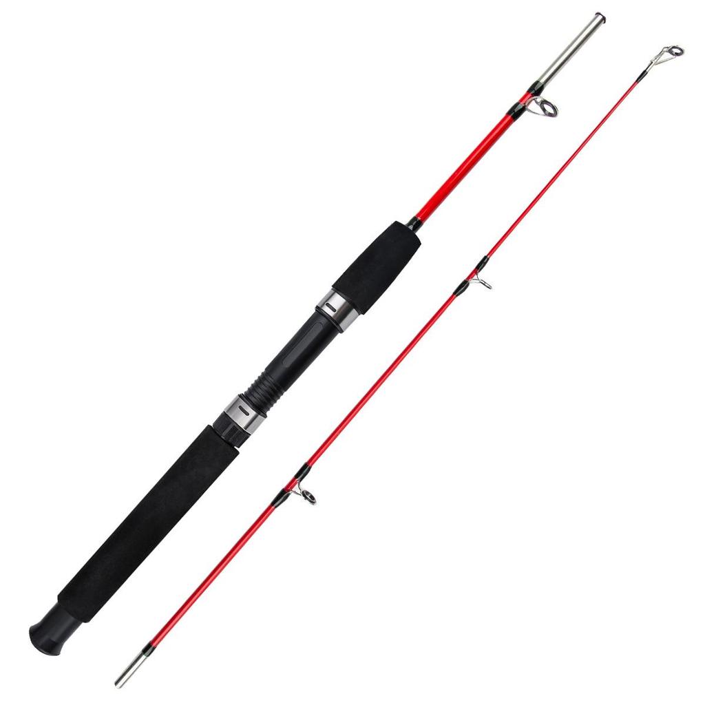 Fiberglass Long Cast Spinning Fishing Rod with Straight Handle
