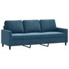 Vidaxl 3-Piece Lounge Set, Upholstered In Velvet, Blue