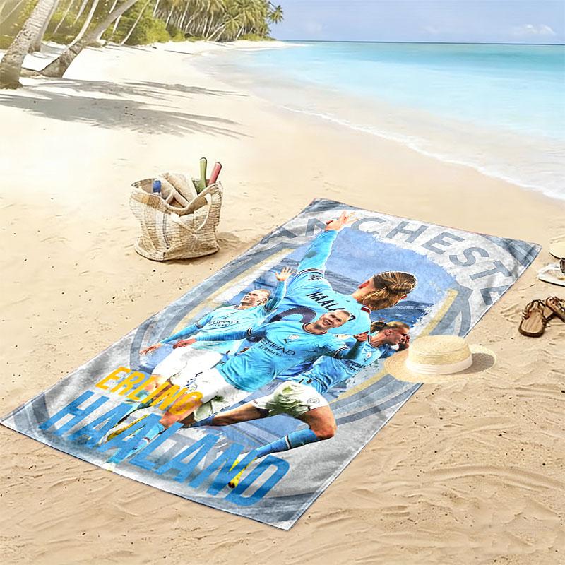 Erling Haaland Icon Beach Towel, Large Soft Quick Dry Towel for Beach Camping Swimming