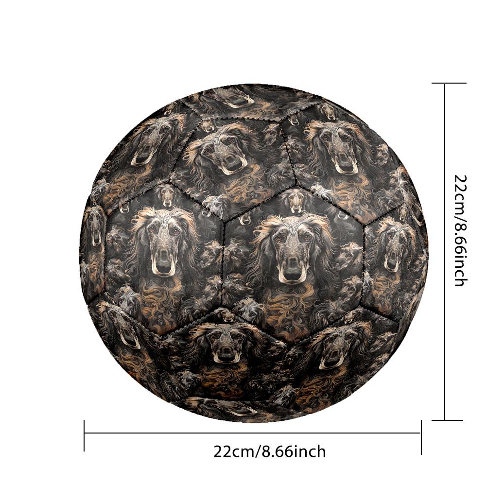 Afghan Hound Indoor Soccer Ball Size 5 Colorful All Ages Machine Stitched PVC Competition Ready Durable High-Bounce
