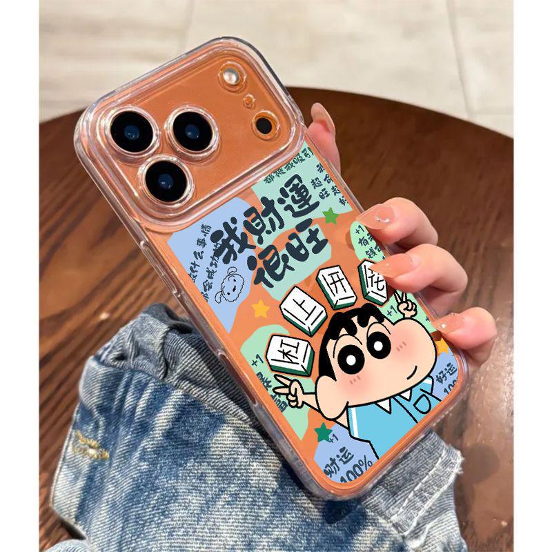 

Space-Themed Mahjong Shin-chan Compatible Phone Case for Apple iPhone 17 Pro Max/Air/16/15/14 iPhone 14 Pro