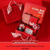 Conjunto de Caixa de Presente Shengbei Vermelha com Tampa Flip-Top