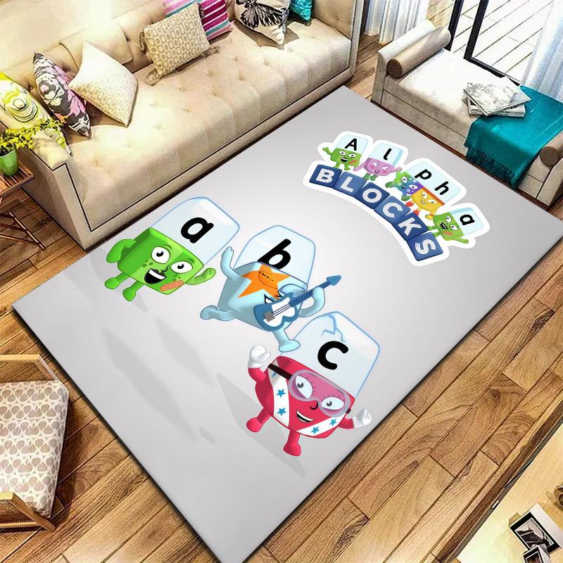 Alphablocks Carpet Rug for Living Room Bedroom Home Sofa Decoration,Kids play Nonslip Floor Mat