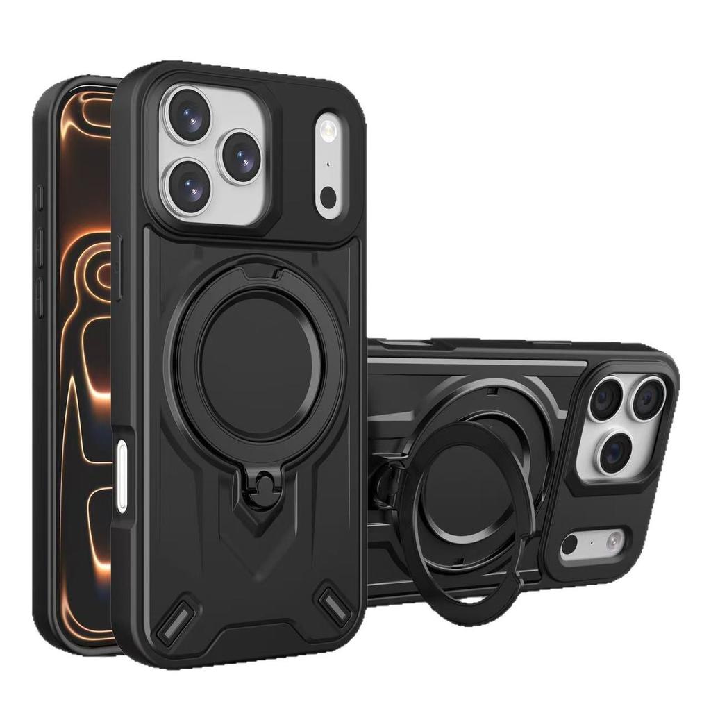 iPhone 17 Pro Max Case with Rotating Stand, Magnetic Anti-drop for Apple 17/16/14/13