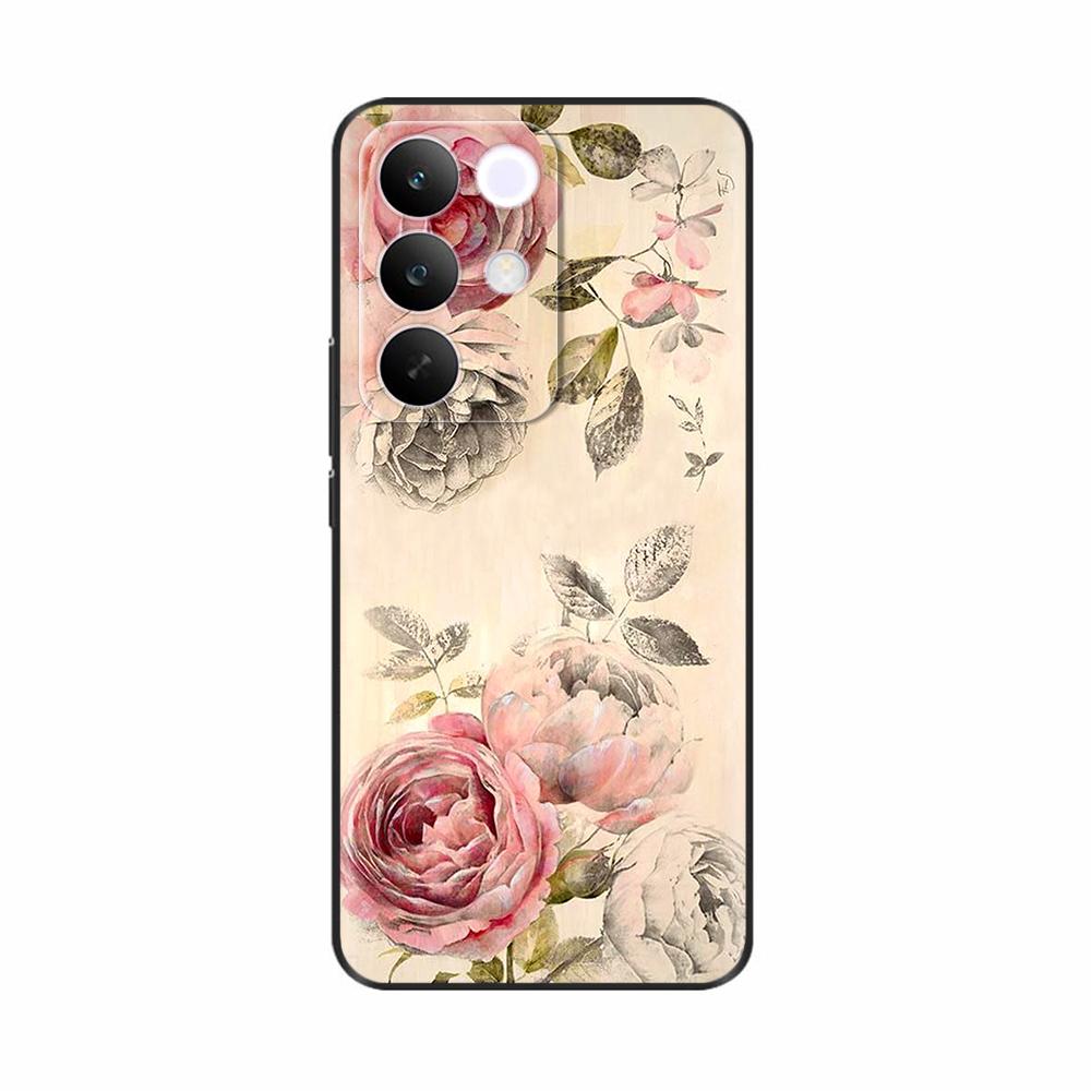 For OPPO Realme C85 5G Case Flower Soft Matte Silicone Back Cover For Realme 15x RealmeC85 C 85 4G 5G Full Phone Shell Fundas
