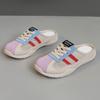 K1512 Baotou Slippers 2025 Spring, Summer and Autumn Mesh Breathable Casual Shoes Wear-resistant Breathable Shoes Student Board Shoes