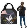 Anime Kokichi Ouma Danganronpa Game Insulated Lunch Bag for Women Children Portable Food Boxes Thermal Lunch Box Tote