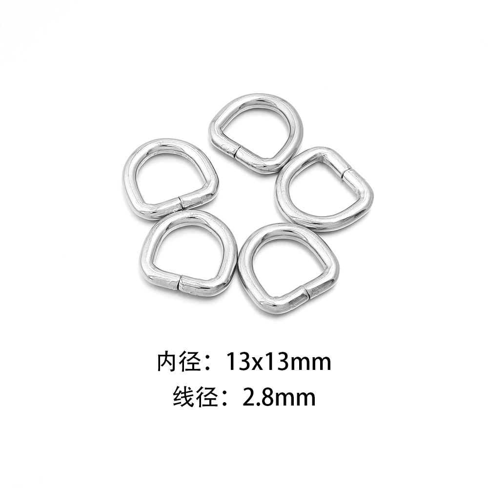 10-20pcs Metal D Ring Adjustable Buckle Clasp For Webbing Backpacks Straps Bags Cat Dog Collar Chain Buckles DIY Accessorie
