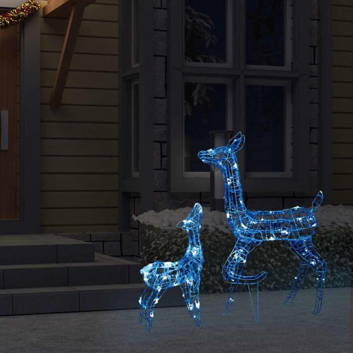 VidaXL Famille de Rennes de Décoration Rennes Lumineux Décoration de Noël Jardin Patio Arrière-cour Extérieur Intérieur 329791