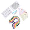 Paper Quilling Kit, 500 Quilling Strips, 8 Designs, Grid  , Flower Pattern, Tweezers, Slotted Pen,   Paper Craft Projects, 50