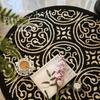 Diameter 80cm Round Area Rug for Bedroom Living Room Vintage Style Soft No Formaldehyde Faux Wool Carpet Floor Mat