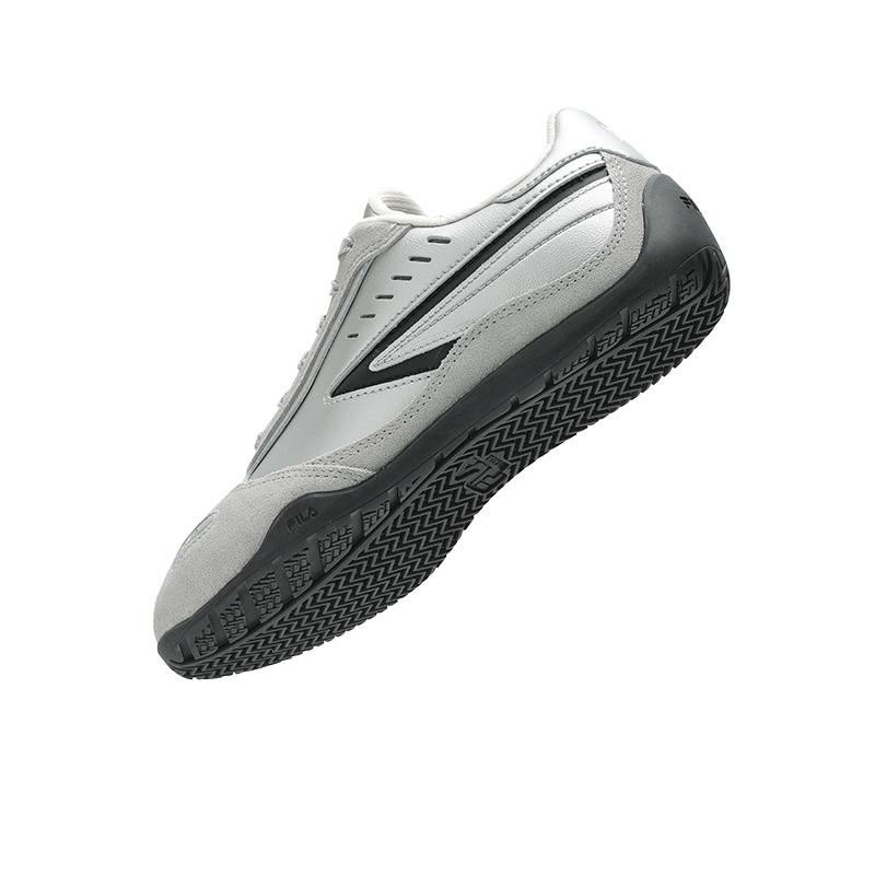 Fila Turbo Sneakers Comfortable Fashion Versatile Thin Sole Durable Lightweight Low Top Skate Shoes Women Sneaker Gray Black Silver F12W511210FSB