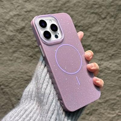 Luksusowy Brokatowy Błyszczący Magnetyczny Bezprzewodowy Ładowanie Dla Magsafe Etui Na iPhone 16 15 14 13 12 11 Pro Max Plus Wstrząsoodporna Twarda Pokrowiec