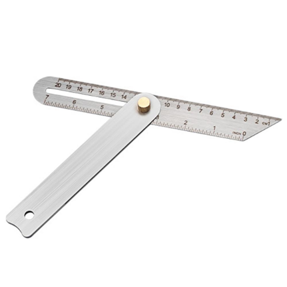 

Stainless Steel Measuring Ruler Thickened Double Sided Scale Woodworking Ruler Multi-Scale Durable Construction Drawing Aid
