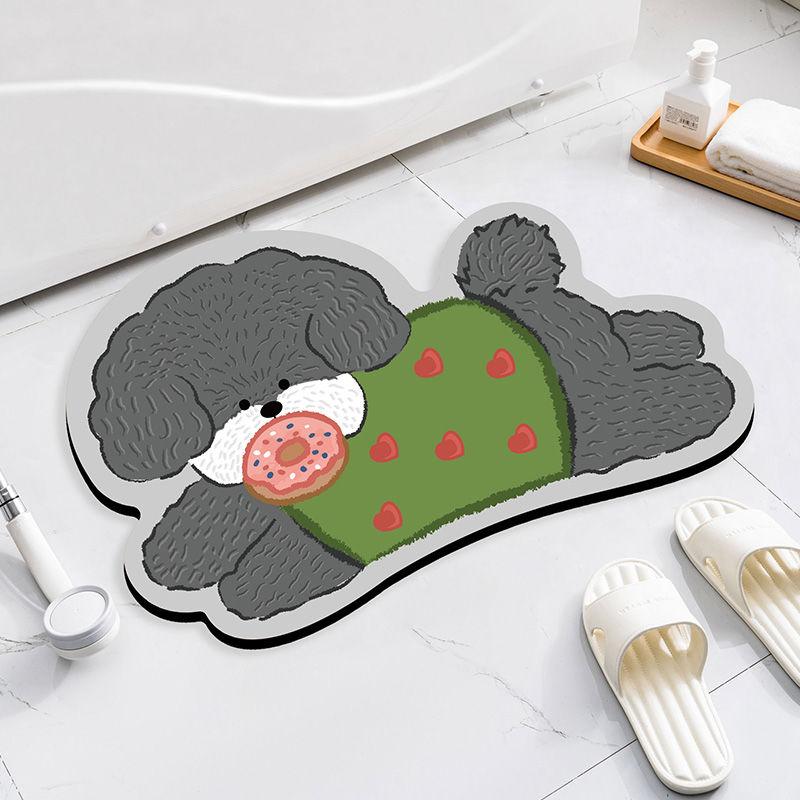 Bathroom Diatom Mud Floor Mat Entry Door Mat Toilet Door Toilet Water Absorbent Non-slip Foot Mat Toilet Carpet